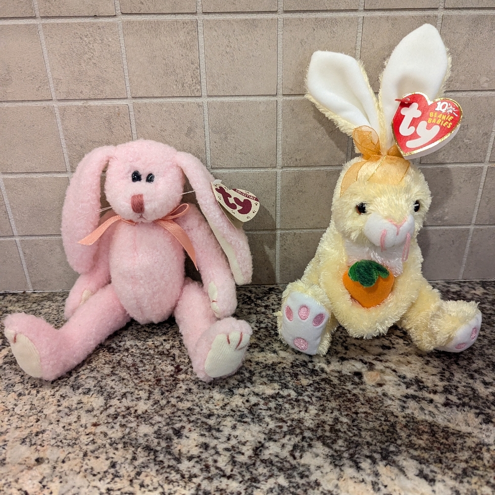 TY Beanie Babies Bunny Rabbits Collectible Easter Gift Stuffed Animals Stuffies